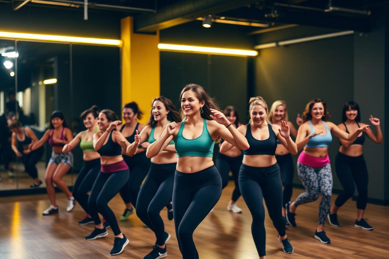 High-energy Zumba group class at Baroda Fitness Factory, Vadodara