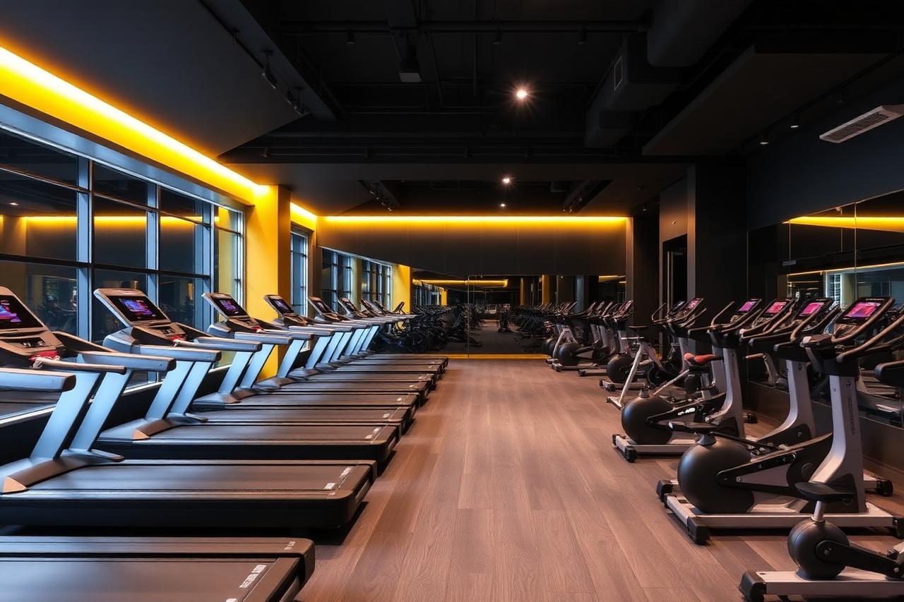 Modern cardio floor with treadmills at BFF Gym Vadodara